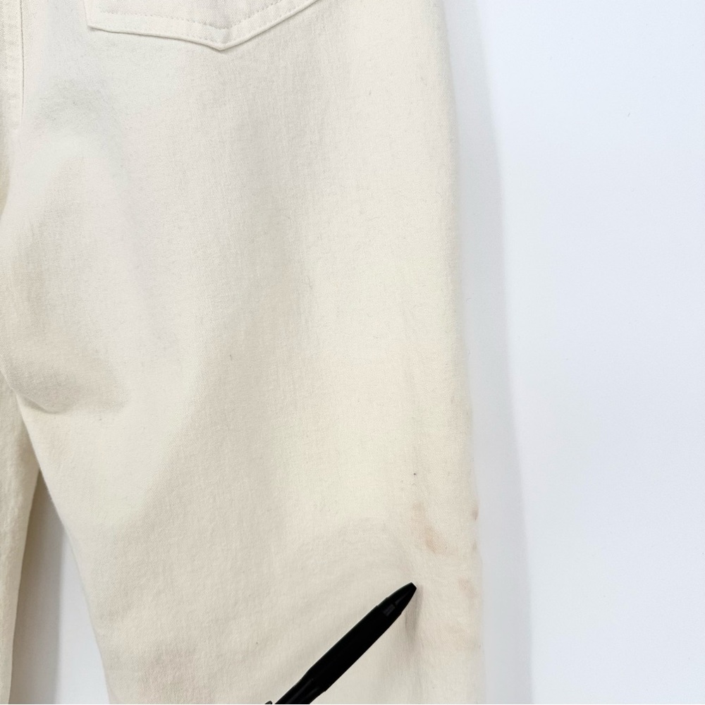 Vintage Escada Sport High Rise Tapered Leg Cream Ivory White Jeans Gold - Picture 11 of 13